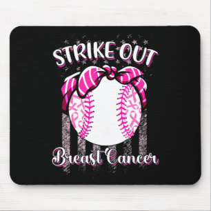 Mousepad Cancer De Mama Frisado Vitela Rosa De Baseball