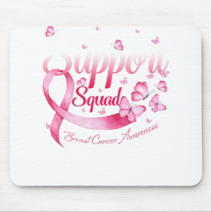 Mousepad Cancer de Mama Quadrado de Suporte ao Guerreiro de
