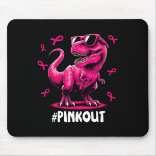 Mousepad Cancer De Mama Rosa Dinossauro Fita Garota Ki