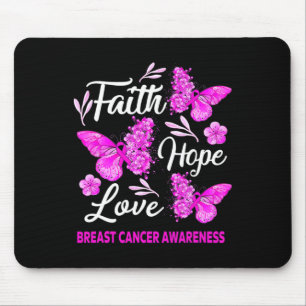 Mousepad Cancer de mama sensibilização Fé Esperança Bumbum