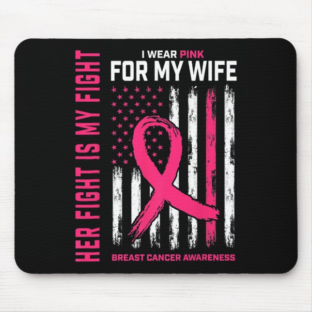 Mousepad Cancer De Mama Sua Luta É Minha Luta Eu Visto Wi R (Frente)