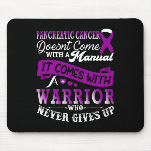 Mousepad Câncer de pâncreas Consciência e guerreiro Suporta