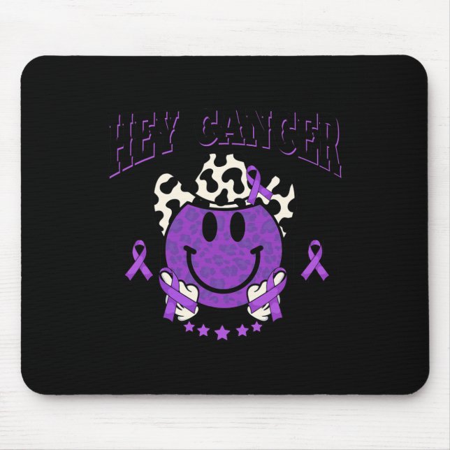 Mousepad Câncer de pâncreas Conscientista Hat Leopard Smi (Frente)