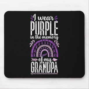 Mousepad Câncer de pâncreas na memória do vovô Rainbow Pur