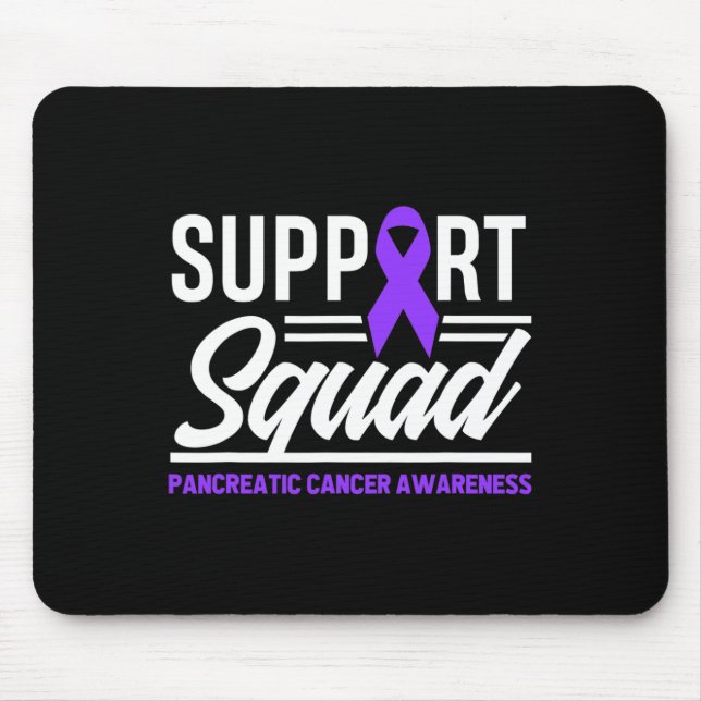 Mousepad Câncer de pâncreas quadrado de suporte ao câncer d (Frente)