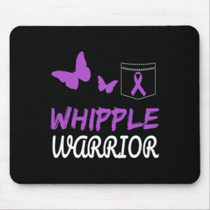Mousepad Câncer de pâncreas Roxo do Guerreiro Branco Aw