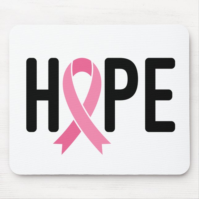 Mousepad CANCER de Sobrevivência da Fita Rosa ESPERA (Frente)