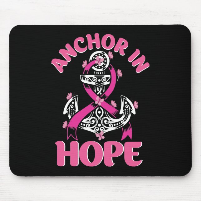 Mousepad CANCER de Sobrevivência da Fita Rosa ESPERA  Mo (Frente)