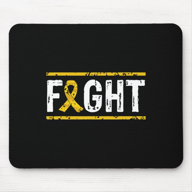 Mousepad Cancer Dourado de Luta Contra a Consciência do Can (Frente)