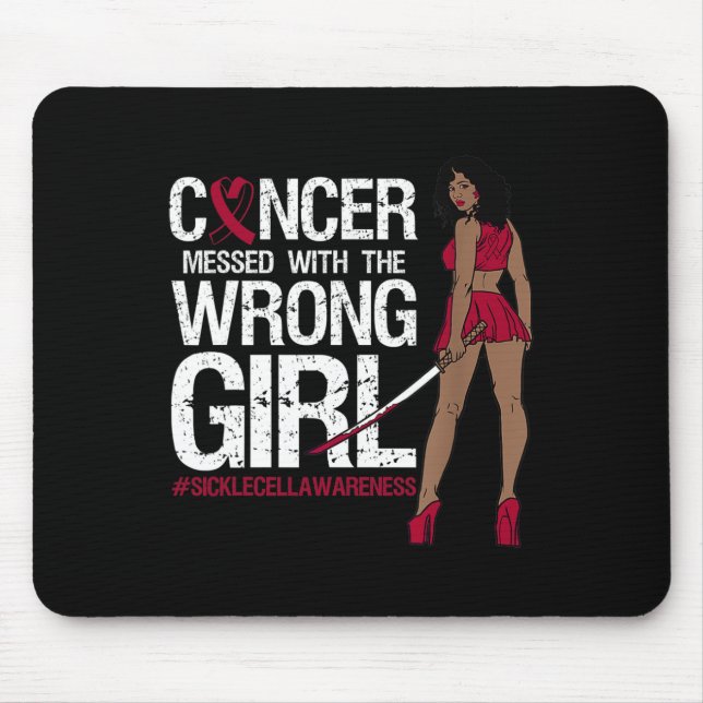 Mousepad Cancer Enmageado Com A Célula Falciforme Errada Em (Frente)
