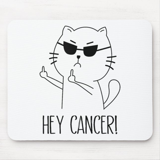 Mousepad Cancer F U, Dedo Engraçado, F#ck Foto Média (Frente)