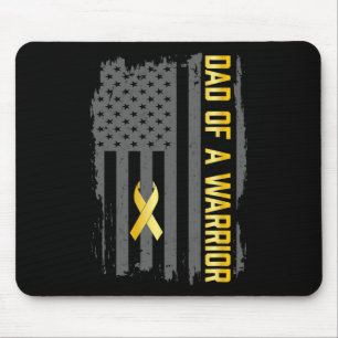 Mousepad Câncer Infantil Bandeira Dos EUA Pai De Um Guerrei
