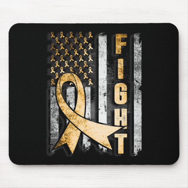 Mousepad Cancer infantil Sensibilização Guerreira dos EUA (Frente)