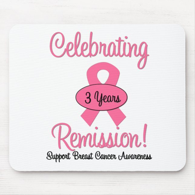 Mousepad Cancer Mama 3 Anos de Remissão (Frente)