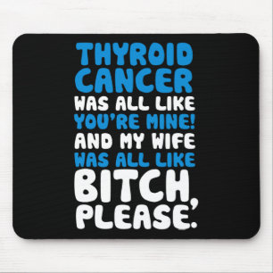Mousepad Cancer Minha Esposa Apoio Citação Divertida