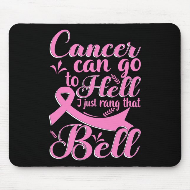 Mousepad Cancer Pode Ir Para O Inferno. Eu Só Prendi A Mama (Frente)