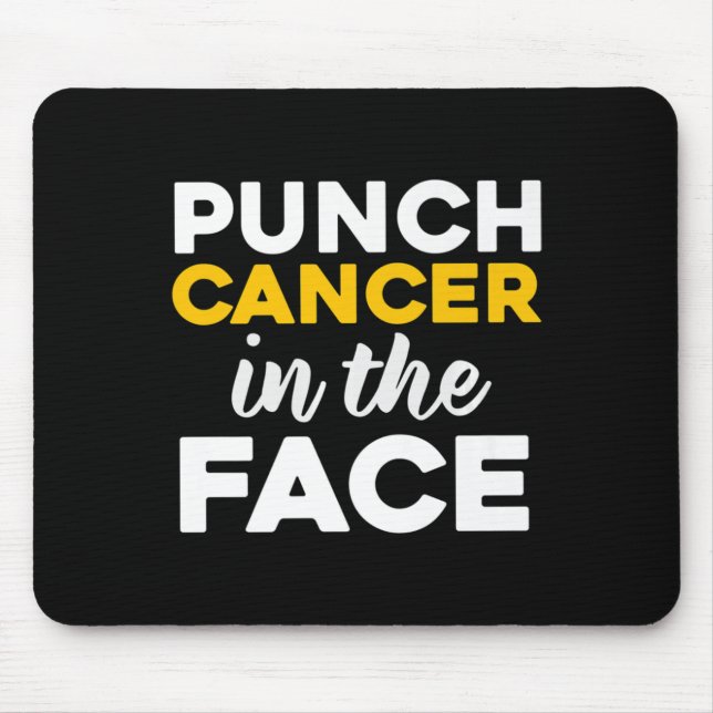 Mousepad Cancer Punch (Infância) Na Conscientização Da Face (Frente)