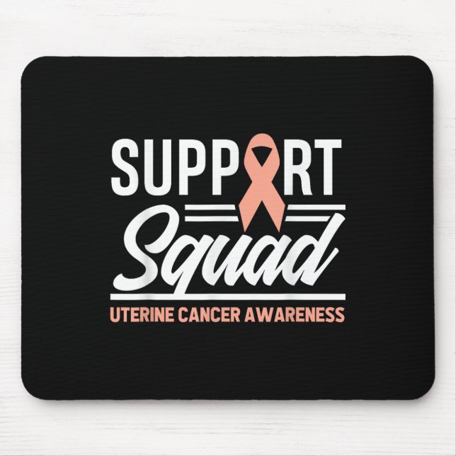 Mousepad Cancer Warrior Support Squad Uterine Cancer Awaren (Frente)