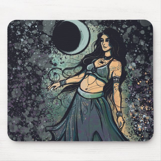 Mousepad Cancer Zodiac MoonChild Goddese Belly Dancer (Frente)