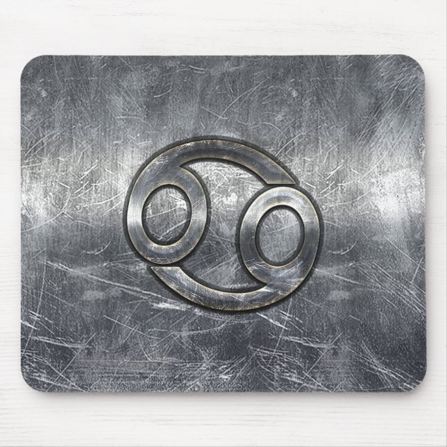 Mousepad Cancer Zodiac Symbol Industrial Style (Frente)
