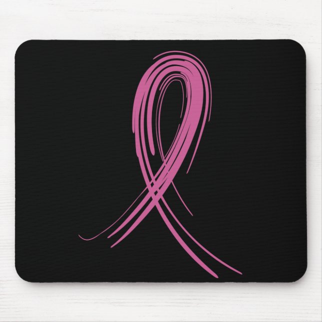 Mousepad Cancro da mama cor-de-rosa da fita 2 (Frente)