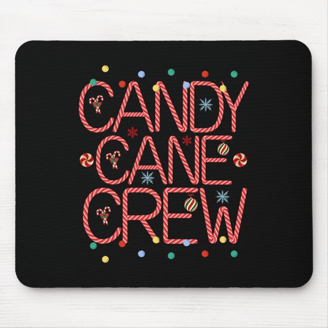 Mousepad Candy Cane Crew Engraçado Doces De Natal Engraçado (Frente)