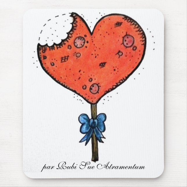Mousepad Candy coração (Frente)