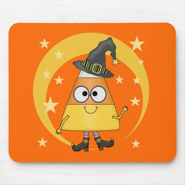 Mousepad Candy Corn Witch Halloween (Frente)