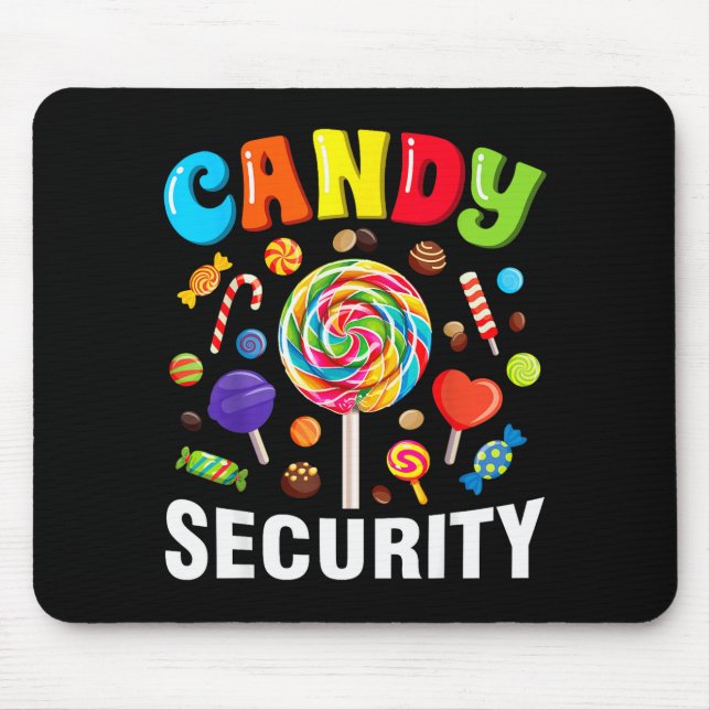 Mousepad Candy Security Funny Halloween Costume  (Frente)