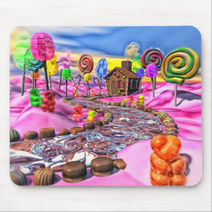 Mousepad Candyland cor-de-rosa