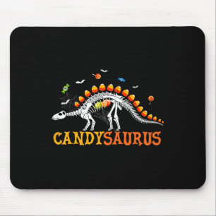 Mousepad Candysaurus Candy Corn Dinossauro Esqueleto Feliz 