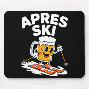 Mousepad Caneca de cerveira após esqui esqui férias de inve