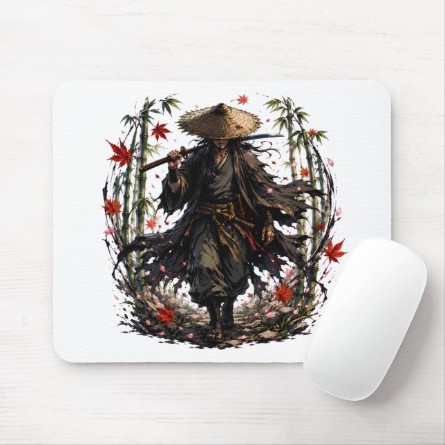 Mousepad Caneca do Ronin Errante Místico | Guerreiro Samura (Com mouse)