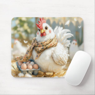 Mousepad Caneta branca com ovos em caixa