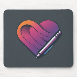 Mousepad Caneta de símbolos de amor