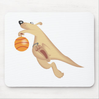 Mousepad canguru bobo que joga basquete