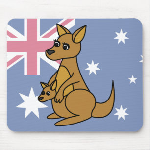 Mousepad Canguru bonito e Joey