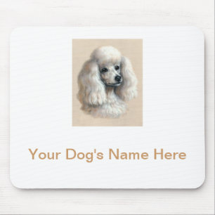 Mousepad Caniche branca