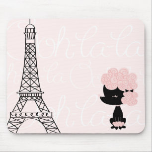 Mousepad Caniche do francês dos desenhos animados