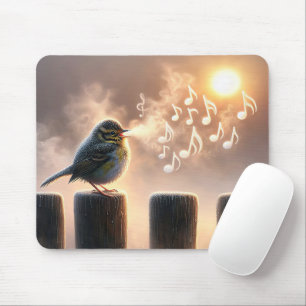 Mousepad Cantando De Pássaro À Luz Do Sol Da Manhã