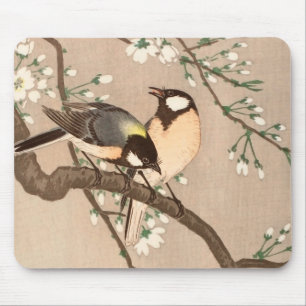 Mousepad Cantarilho de Chickadebird asiático japonês