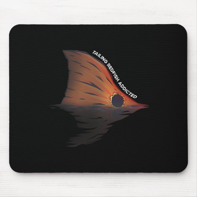 Mousepad Cantarilho-do-mar Piada de pesca Redfish Drum verm (Frente)