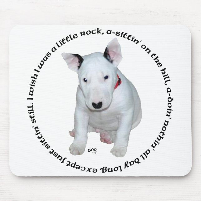 Mousepad Cantarolas de Filhotes de Bull Terrier (Frente)