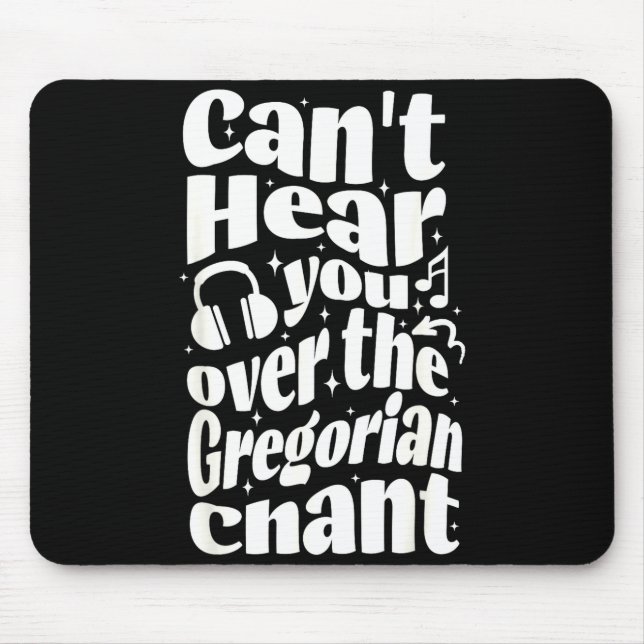 Mousepad Canto Gregoriano Engraçado Católico Tradicional La (Frente)