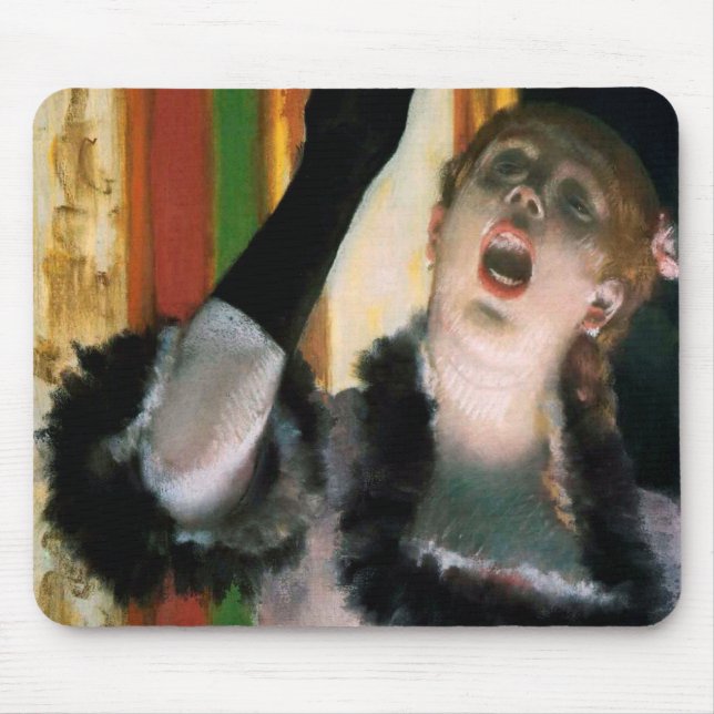 Mousepad Cantor com uma luva, Edgar Degas (Frente)