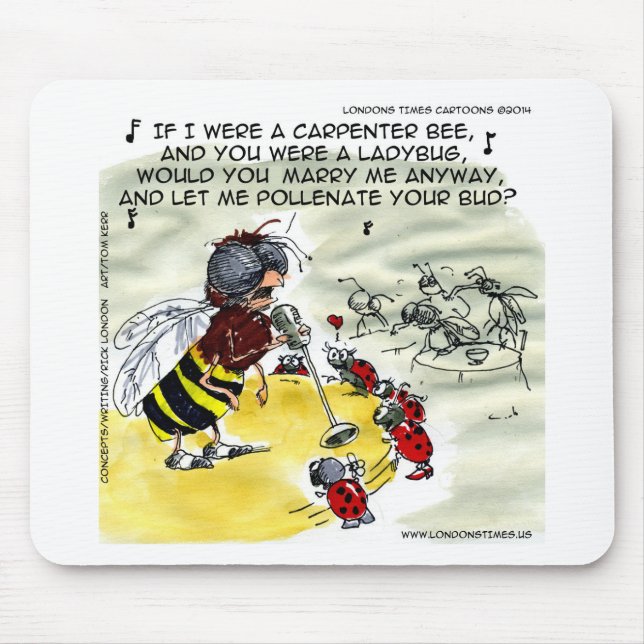 Mousepad Cantores de Boate Noturna de Insetos Engraçados (Frente)