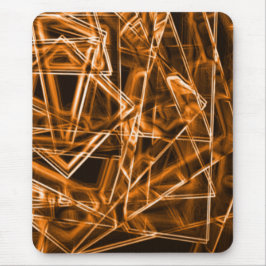 Mousepad Cantos quadrados e pontos laranja "neon"