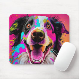 Mousepad Cão Abstrato Colorido