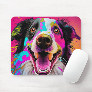 Mousepad Cão Abstrato Colorido