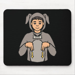Mousepad Cão Animal ASL Gesto de Mão Surda Perda Auditiva S